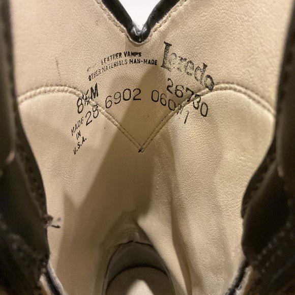 Laredo Women’s Black Leather Roper Cowboy Boots, Size 8.5 M - Picture 7 of 8